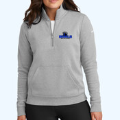 RLC Baseball Custom Nike Women's Club Fleece Sleeve Swoosh 1/2-Zip With Embroidered Logo